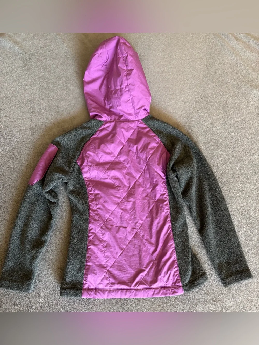 REI Girls' Purple and Gray Hooded Jacket